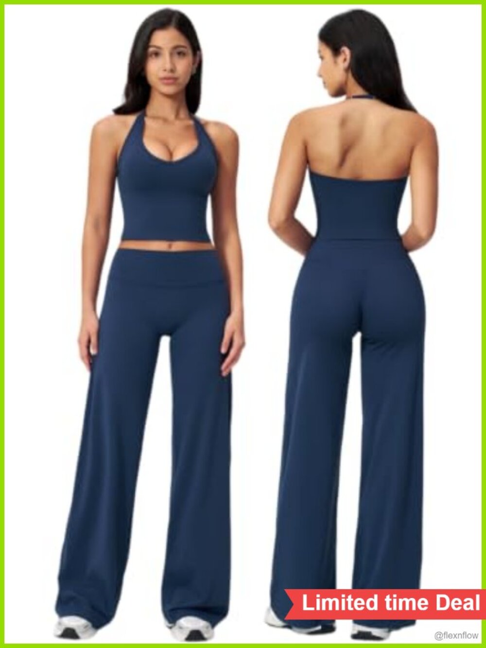 2 Piece Workout Set Polyamide Elastane Tank Top & Straight Leg Leggings